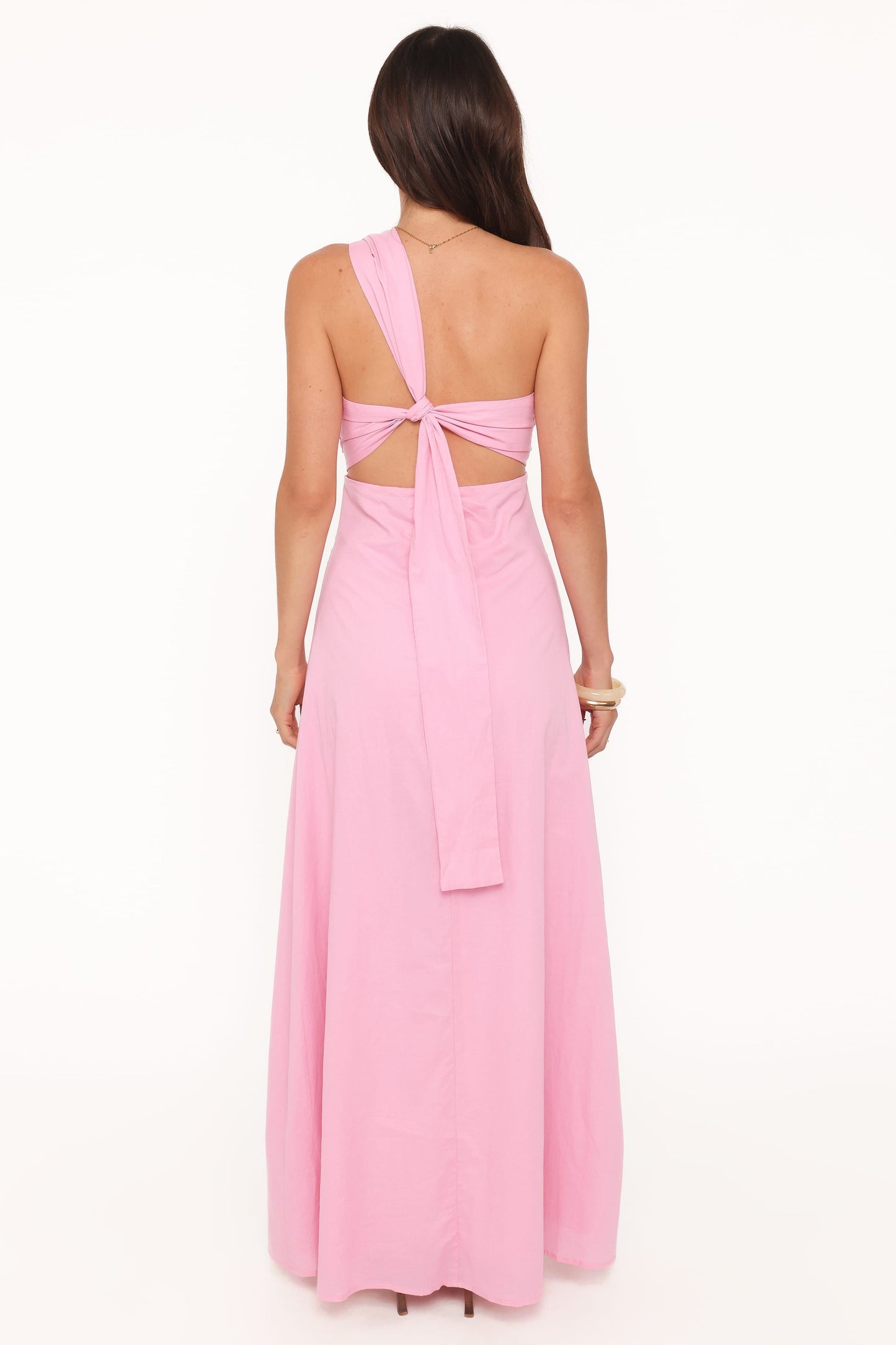 Luna One Shoulder Maxi Dress - Pink
