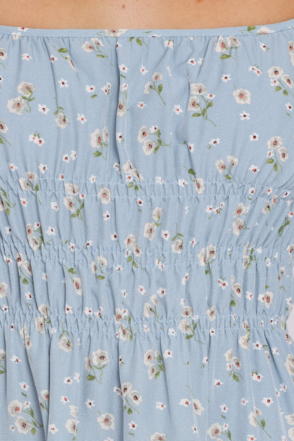 Makayla Mini Dress - Blue Floral