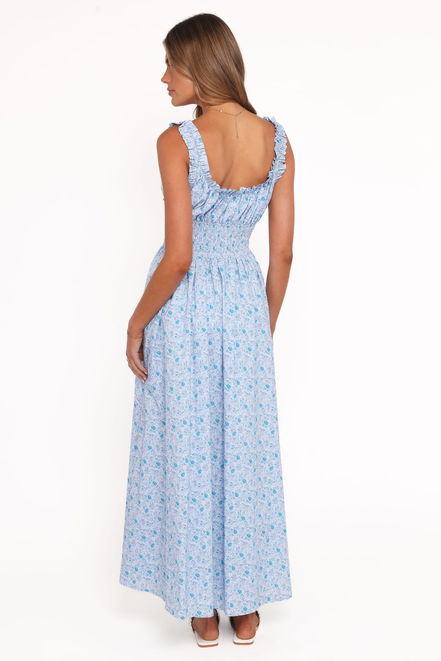 Marlena Midi Dress - Blue Floral