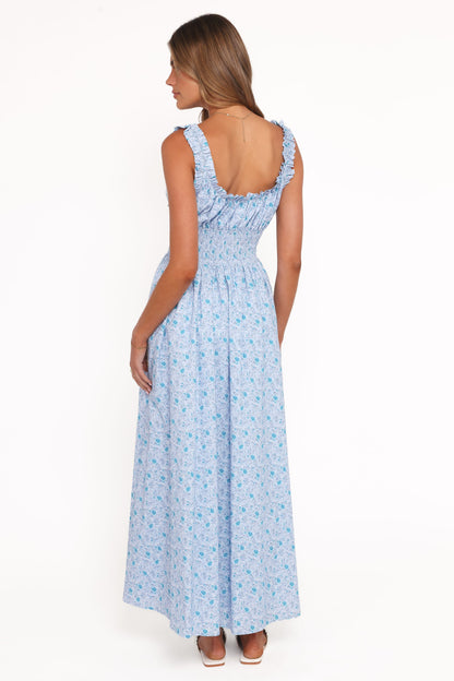 Marlena Midi Dress - Blue Floral