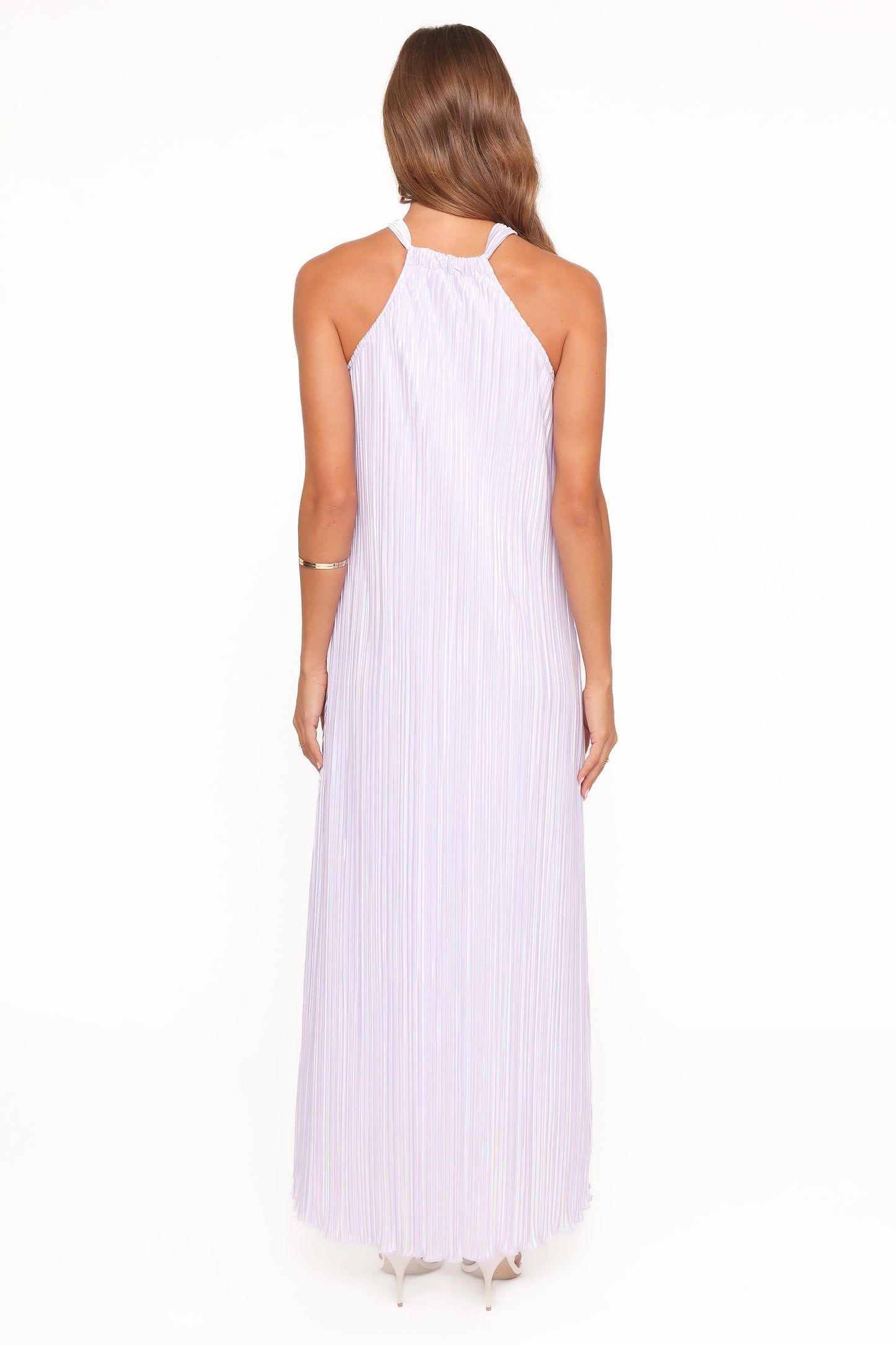 Melody Plisse Halter Maxi Dress - Lavender