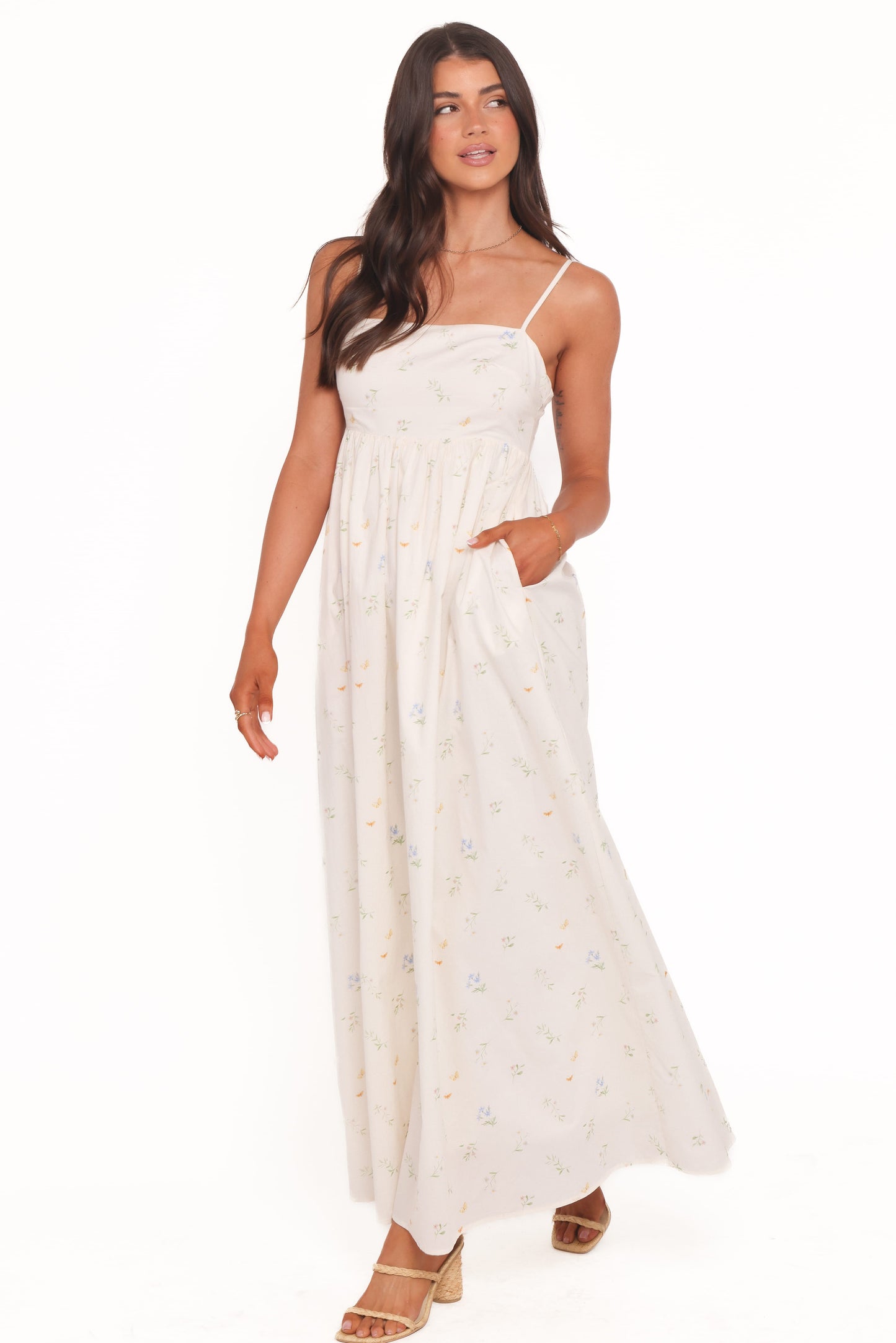 Odessa Maxi Dress - White Floral
