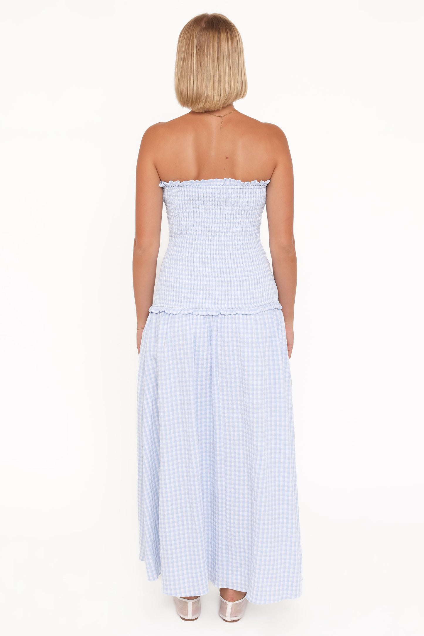 Parkway Maxi Dress - Blue Gingham
