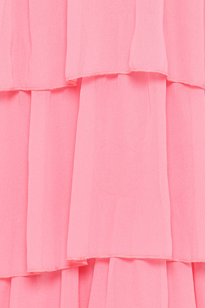 Peachester Strapless Maxi Dress - Coral