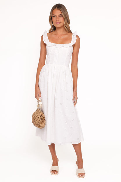 Ruella Midi Dress - White