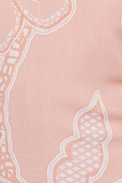 Sierra Wrap Midi Dress - Peach Floral