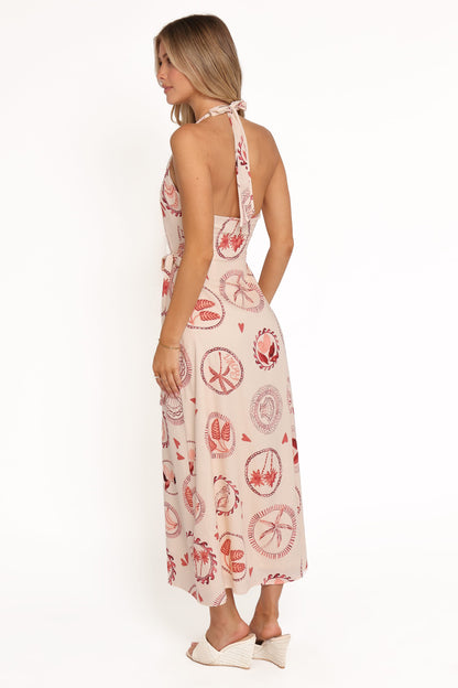 Sierra Wrap Midi Dress - Vacay Print