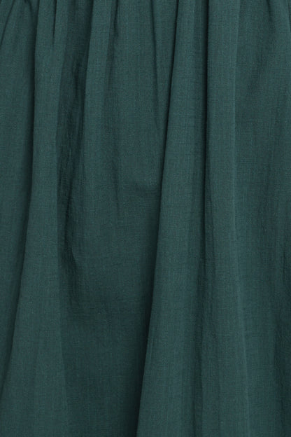 Sullivan Puff Sleeve Maxi Dress - Forest Green