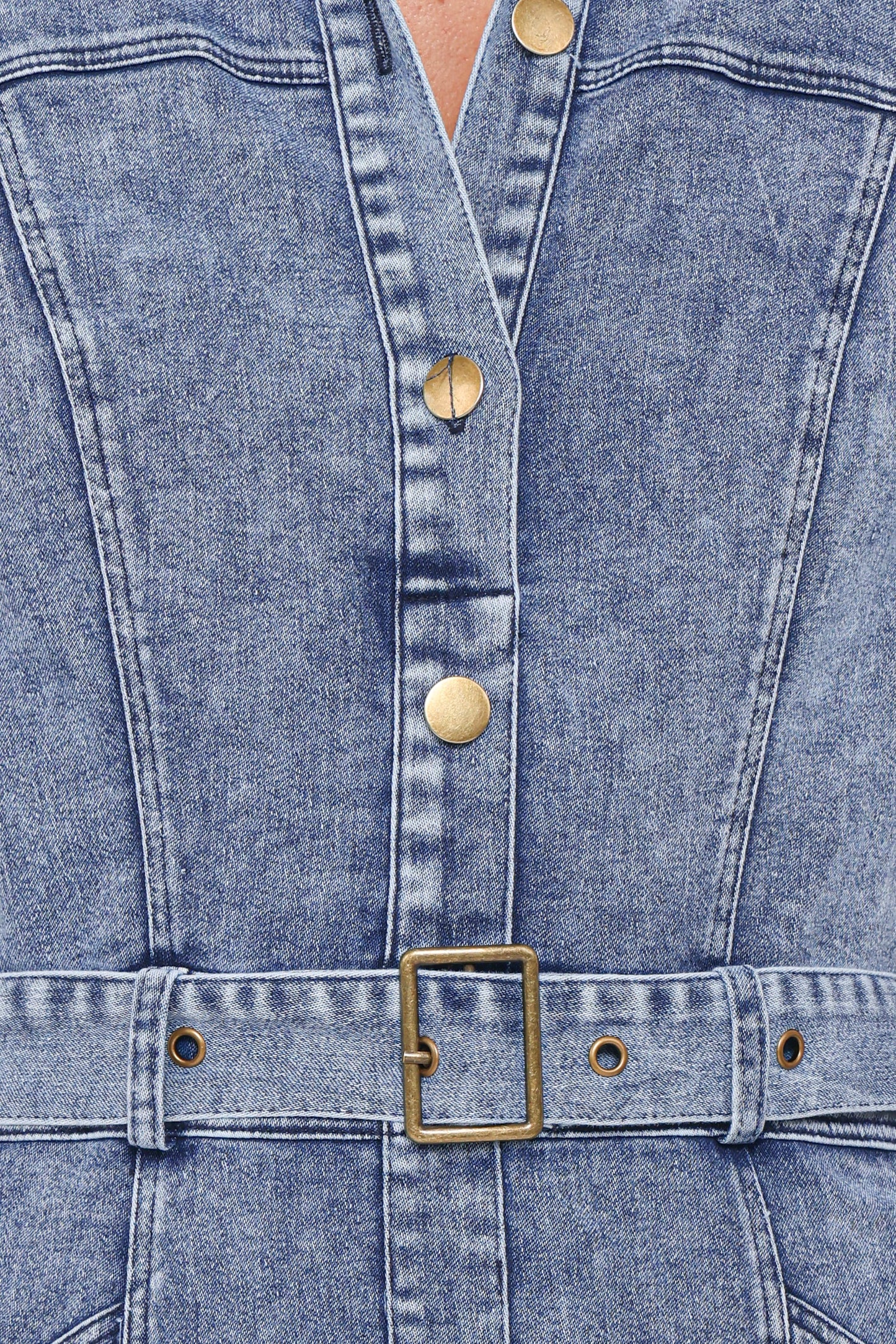 Tamara Maxi Dress - Med Denim