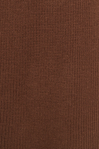 Wright Knit Mini Dress - Chocolate Brown