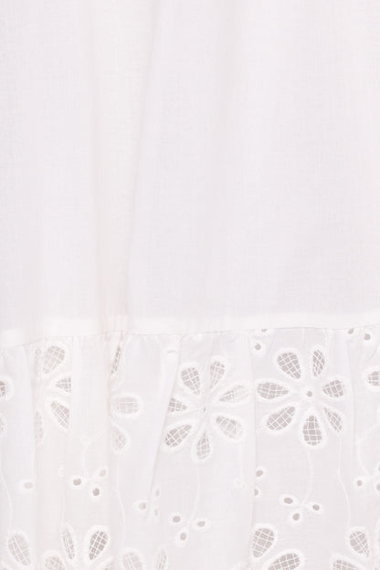 Xana Maxi Dress - White Broderie