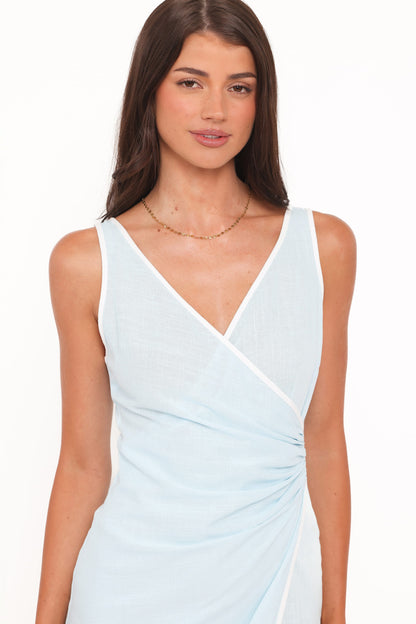 Zion Mini Dress - Pale Blue